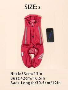 轻质涤纶反光条全包四脚狗服装宠物防水雨衣适合小泰迪熊全年穿着