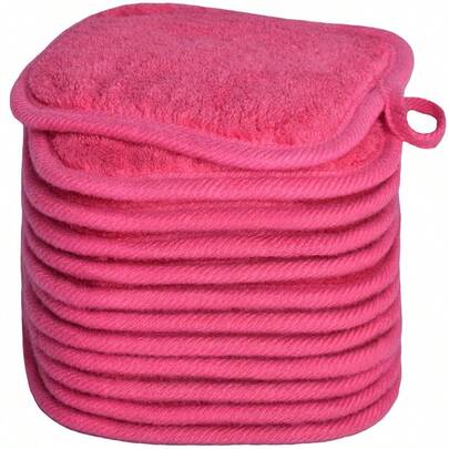 2pcs Reusable Makeup Remover Cloths, Ultra Soft Microfiber Face Towels, Suitable For All Skin Types, 6" X 6" Women's Facial Cleansing Cloth