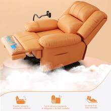 Sofá Reclinable Eléctrico De Masaje Individual Multifunciona - Blanco - Ver 9