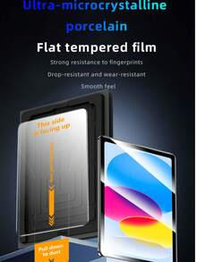 1片全新高清平面屏幕保护膜，无尘保护膜贴膜器，适用于iPad Mini 4/5/6、iPad 5/6/Air1/2/Pro 9.7、iPad 10.2（2019）、iPad 7/8/9（2020）、iPad Pro 11/10.9/Air4/Air5/Air 6（2018/2020/2021）、iPad Pro 3（2022）、iPad Pro 11（2022）、Apple iPad Air 11英寸 M3（2025）、通用型iPad Air 11英寸（2024）、M2 Air6 11英寸、Apple iPad Air 13英寸 M3（2025）、（2024） - 無色 - 查看 5