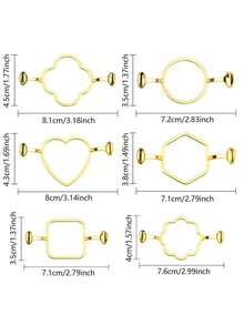 1pc Metal Wax Seal Mold Round Flower Heart Clover Shape Mold DIY Craft Adhesive Waxing Wedding Seal Wax For DIY Craft Wedding Invitation Card Envelope Gift Wine Packaging Back To School,Back To School,School Supplies,Stamp Seal Wax Beads Kit For Gift Wedding Invitations Decoration - Gold - View 6