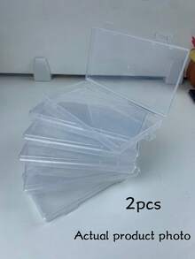 1个贴纸塑料收纳盒，透明文具整理盒，返校季 - 無色 - 查看 14