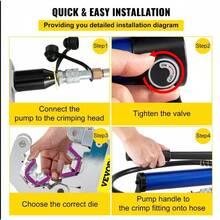 Separable Hydraulic Hose Crimper 7 Dies With Al Pump Hydra Krimp Crimping Set - As Pic - View 5