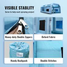 Inflatable Spray Booth Car Paint Tent 33x20x13ft Filter System 2 Blowers - 33x20x13ft 1100W - View 6
