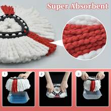 DLAIMI 2/4/6/10片装替换拖布，这款红白条纹旋转拖把将提升您的拖地体验！采用柔软的超细纤维材质（超级柔软耐用），三角形卡扣设计，适用于大多数旋转拖把。超强吸水，快速锁住污垢/污渍，是日常家居地板清洁的理想之选（四季皆宜）！实用家居必备，让每次清洁都成为一种享受！开学季 | 圣诞节 - 彩色 - 查看 6