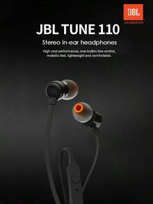 JBL T110 Wired Earphone With 3.5mm Interface For Gaming PC And Cellphone Calling, In-Ear Stereo Earbuds Headset - Red - View 7