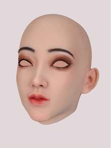 Silicone Mask Full Makeup Cosplay Head Mask Beauty Mask Silicone Crossdresser Head-Mounted Beautiful Exquisite Makeup Mask With Realistic Skin Texture For Halloween, Masquerade Party,Cosplay,Cross-Dressing,Transgender, - Multicolor - View 8