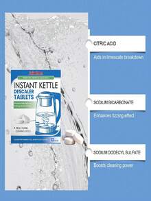 Kettle Descaling Tablets, Universal Kettle Stain Remover Effervescent Tablets, Powerful Descaling, Best-Selling Kettle Descaling Tablets, Household Essential