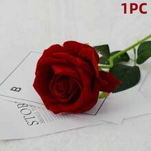 10 PIEZAS de Rosas Artificiales, Rosas Rojas Oscuras Flores Artificiales Rosas Falsas para Decoración DIY Ramos de Boda Centros de Mesa Decoraciones, Decoraciones para Despedida de Soltera, Día de San Valentín, Decoraciones para Baby Shower, Decoraciones para el Hogar, Sala de Estar, Comedor, Pared, Jardín, Corona, Decoraciones para Dormitorio - rosas - Ver 9