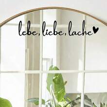 1张“你看起来很棒哦啦啦”镜面防水贴纸，适用于浴室化妆镜，提升自信，可贴于门窗墙壁等家居装饰。 - 黑色 - 查看 7