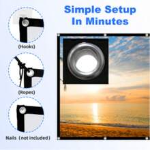 Portable Projection Screen 72 Inches - Foldable High-Definition Screen, Suitable For Outdoor Activities, Temporary Meetings, Parties, Supports 3D And 4K Ultra-High-Definition Display, Outdoor Entertainment Products | Ultra-High-Definition Screen | Lightweight Screen,Projector Screen - 72inches - View 9