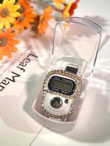 1pc Mini Rhinestone Counter Finger Ring Tally Counter, Compact & Lightweight, 0-99999 Counting Range, Convenient For Prayer Counting, Inventory Counting, People Counting, Etc. - Multicolor - View 3