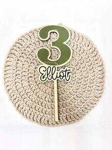 1pc Custom Name Birthday Cake Topper 3D Acrylic Name Plate, Personalized Name & Age Number Cake Topper, Modern Style Multi-Color Layered Birthday Topper For Party / Anniversary / Cake Smash - Multicolor - View 6