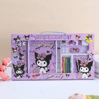 Estuche de regalo de artículos de papelería  - Útiles escolares de Cutey Kitty para la escuela primaria, artículos esenciales para volver a la escuela: lápices, gomas de borrar, sacapuntas, , , . Regalos ideales de cumpleaños para estudiantes, regalos de vuelta a la escuela, regalos de Halloween, regalos de Navidad, regalos de Acción de Gracias (Debido a diferentes lotes de producción, los patrones y colores de la caja de regalo pueden variar aleatoriamente)
