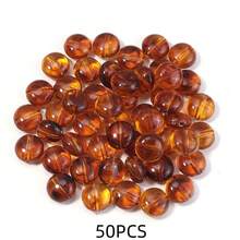 10-100 piezas/paquete Cuentas de ámbar acrílicas asimétricas, cuentas espaciadoras de formas múltiples, cuentas de joyería de moda casual para otoño/invierno en color marrón, cuentas sueltas para manualidades, pulseras, collares, joyería, decoración, colgantes, al por mayor - forma irregular de color ámbar - Ver 11