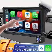 7-Inch Portable Wireless CarPlay Android Auto Touch Screen Car MP5 Player, High Definition In-Car Video & Music Player, Easy Installation