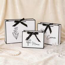 定制字母透明礼品袋，适合作为伴娘礼物、婚礼回礼 - 多色3 - 查看 7