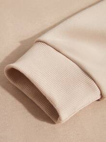 Damska bluza z długim rękawem i okrągłym dekoltem, gruba, luźna, wygodna, do noszenia na co dzień, na Boże Narodzenie, na prezent noworoczny, w stylu ulicznym, z kolorowym nadrukiem graficznym - Morela - Zobacz 7