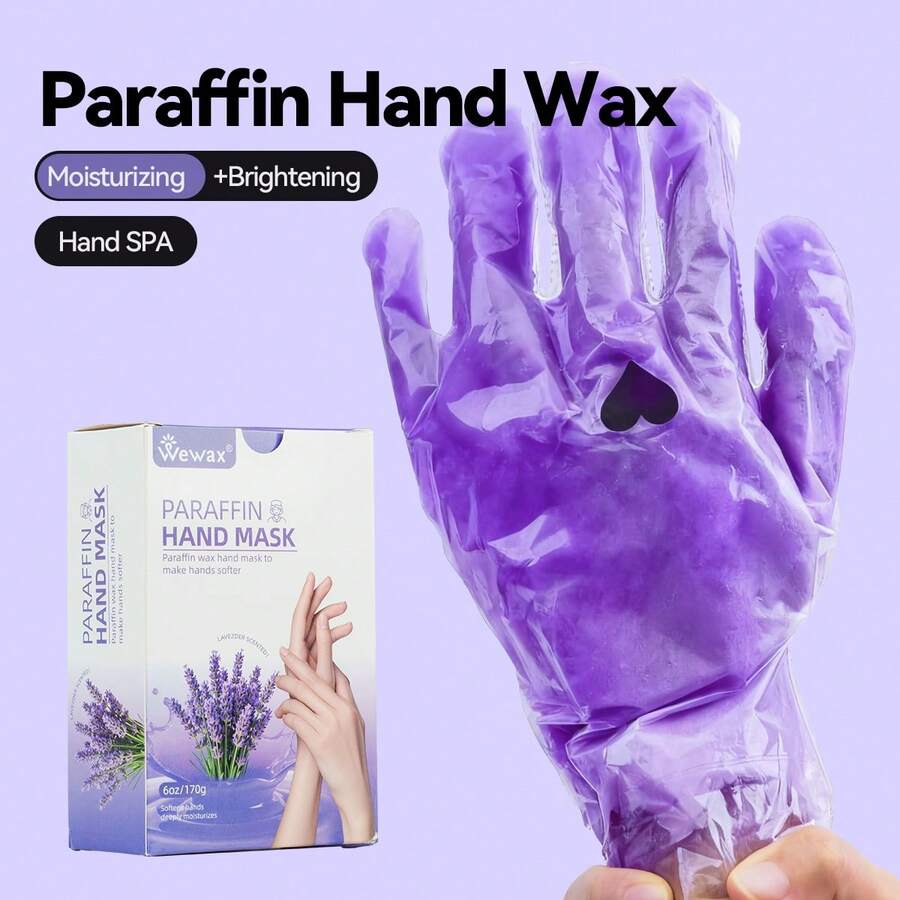 WEWAX 三合一 SPA 石蜡护理套装 - 手足护理面膜套装，椰子/薰衣草/桃子香型，6盎司深层滋润护理，令肌肤柔软光滑 - 彩色 - 查看 1