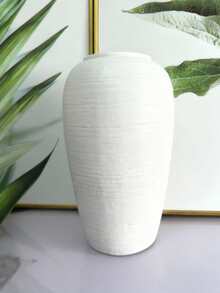 Juego de jarrones de plástico blanco, decoración de jarrones estilo Wabi-Sabi, jarrones minimalistas de caña mate, decoración de escritorio para el hogar - Multicolor - Ver 6