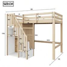 Kids Bed Frames, Headboards & Footboards - Natural Wood + Wood + 90cm*200cm-2 - View 5