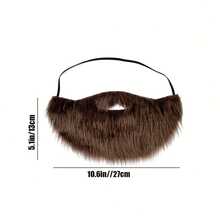 1pc Brown Fake Mustache, Men's Beard Disguise, Fake Male Facial Hair Prop, Suitable For Costume Role Play, Holiday Parties - Multicolor - View 11