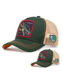 1pc Cartoon Baseball Cap, Adjustable Cotton Mesh Snapback Hat, Casual Hip Hop Visor Cap - Multicolor - View 2