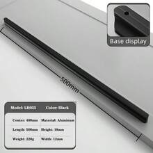 Modern Minimalist Drawer Handle Solid Aluminum Alloy Furniture Wardrobe Cabinet Door Handles Hardware Dresser Handles - Multicolor - View 11