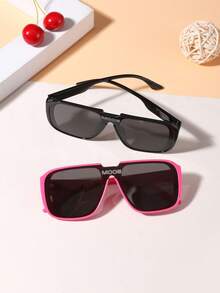 2 piezas Gafas de moda de marco cuadrado clásico casual de policarbonato para niños y niñas de 8 a 14 años para uso al aire libre - Multicolor - Ver 6