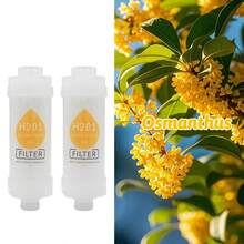 2个家用淋浴过滤器，适用于马桶、热水器、洗衣机，迷你PP棉预过滤器，去除氯气，防止皮肤干燥和脱发，适用于浴室、水龙头，薰衣草、牛奶、茉莉、草莓、玫瑰、樱花香味，圣诞节、新年、生日礼物