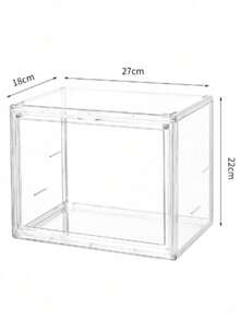 1个多功能透明亚克力收纳盒 - 防尘展示盒，适用于模型、工具和书籍 | 透明整理盒 - 無色 - 查看 10