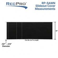 RecPro RV Slide Out Awning Topper Slideout Fabric Only 200 White Length - 1 - View 3