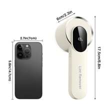 可充电电动织物除毛器，配备6个刀片、数字显示屏，家用除毛器，适用于衣物、沙发、家具、围巾等物品的除毛。 - 彩色 - 查看 7