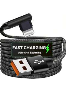 BinBoom MFi认证2.4A 12W快充USB数据线，兼容 14/13/12/12 Pro/12 Pro Max；90度弯头USB-A转Lightning数据线，弯头设计，兼容 11/11 Pro/XS Max/XR/X/8/7/6 Plus/SE（兼容5-14款）；兼容 14 Pro Max、14 Pro、14 Plus、13 Pro Max、13 Pro、13、12 Pro、12、11、XS、XR、8 Plus、8、7、6、5、SE；兼容iPad；90度弯头聚酰胺纳米纤维线缆 - 彩色 - 查看 10