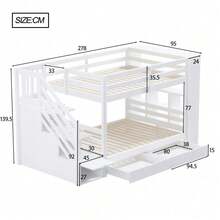Kids Bed Frames, Headboards & Footboards - White + Wood + 90cm*200cm-1 - View 6