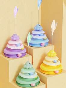 Đồ chơi cho mèo đa năng - Gậy xoay hình bạch tuộc, đồ chơi mới cho mèo, gậy trêu chọc và bóng lăn cho mèo, dụng cụ mài móng giáo dục, đồ chơi tương tác cho mèo, giúp mèo cưng vui chơi, giải tỏa sự nhàm chán, mang tính giáo dục và giải trí. - Nhiều màu - Xem 4