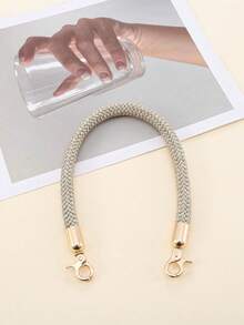 Handmade Nylon Rope Woven Bag Strap Keyring Travel Accessories - Gold - View 2
