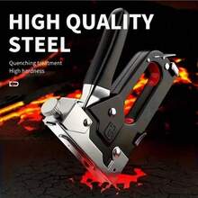 【四合一碳钢钉枪】四合一多功能碳钢钉枪 | 无需电池（不含钉子，钉子需另行购买），适用于T/U/I/N型钉书钉 - 彩色 - 查看 4