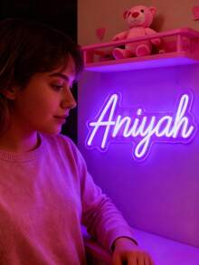 定制LED霓虹灯墙饰 - 可个性化定制您的姓名/文字和设计,可调光霓虹灯带带开关,多种颜色可选,亚克力墙饰,适用于卧室、婚礼、生日、圣诞节、现代家居装饰礼品、周年纪念礼品、青少年礼品、圣诞礼品、新年礼品、都市盛会、时尚装饰、永恒之爱 - 彩色 - 查看 9