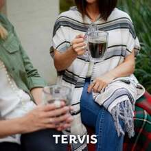 Tervis Made in USA Double Walled Clear & Colorful 24oz Lidded Insulated Tumbler Cup Keeps Drinks Cold & Hot, 24oz, Blue Lid(Claro Taza de 16 onzas) - Multicolor - Ver 10