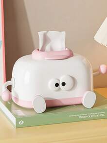 1pc Creative Cute Big Eye Tissue Box, High-End Paper Towel Box, Cream Style Home Living Room Tabletop Napkin Holder - Multicolor - View 4