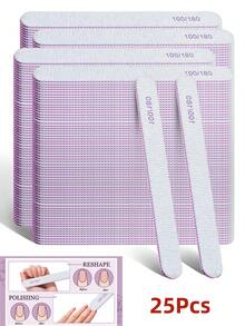 50支装指甲锉，双面指甲抛光器，专业美甲护理工具，适用于DIY指甲修型、打磨、抛光，适合女性手指甲和脚趾甲，是居家和美甲沙龙的理想之选，美甲用品