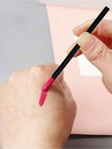 500PCS Lip Wands Applicators Disposable - Lipstick Brush Lip Gloss Makeup Applicator Beauty Tool Kits,Giveaways - Black - View 3