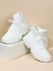 Cadeau du Nouvel An et de la Saint-Valentin : Baskets blanches faciles à enfiler, chaussures de course légères, respirantes et amortissantes pour hommes (il est recommandé de prendre une taille supérieure pour les pieds plus larges)