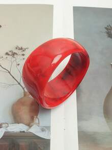 Bộ 1/5 vòng tay nhựa cỡ lớn cho nữ, thiết kế cơ bản tối giản, đeo hàng ngày, vòng tay acrylic nhiều màu tối giản - Nhiều màu - Xem 6