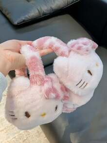 SANRIO 1 chiếc bịt tai Hello Kitty hoạt hình dễ thương màu trơn, bịt tai giữ ấm khi đi xe đạp ngoài trời thông thường, bịt tai bằng lông dày, thích hợp cho mùa thu/đông - Nhiều màu - Xem 6