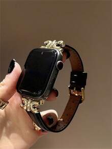 Advanced Leather Bracelet Strap, Compatible With 38/40/41/42/44/45/46/49mm Dials, Compatible With Apple Watch Ultra/Se11/10/9/8/7/6/5/4/3/2/1 Series Straps - 42/44/45/49mm (s10) 46mm - View 1