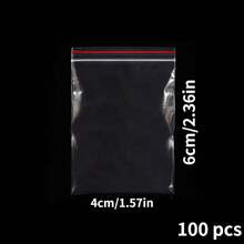 100个可重复密封透明塑料袋，可重复使用透明鞋袋，真空收纳袋，现代风格，家居厨房收纳整理，塑料材质，适用于篮子、盒子、容器，家居收纳，篮子、容器和支架 - 彩色 - 查看 9