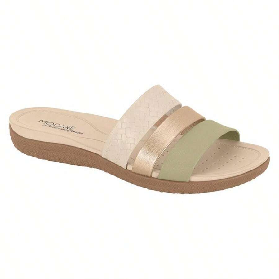 Modare Orthopedic Slide Sandal For Heel Spurs And Comfort 7125200 - 米色/綠色/金色 7125200 - 查看 1