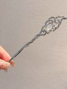 1pc Women Moonstone Snake Hair Clip, Modern Chinese Style Snake Hairpin, High-End Bun Accessory, Suitable For Daily Wear, Autumn/Winter Snowflake Hair Styling Pins Hair Bun Maker Bun Hair Piece,Hair Claws - Nhiều màu - Xem 6